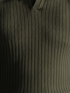 Long sleeve striped polo