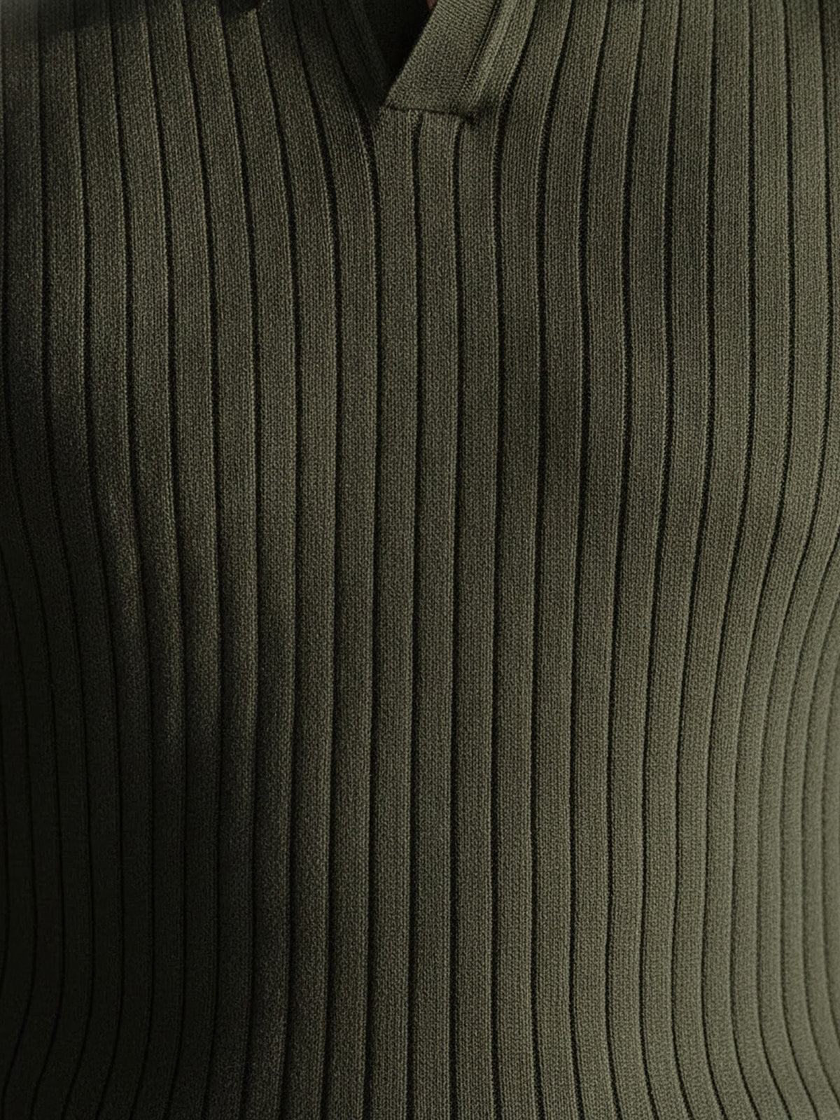 Long sleeve striped polo