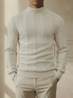 High collar knitted sweatwear