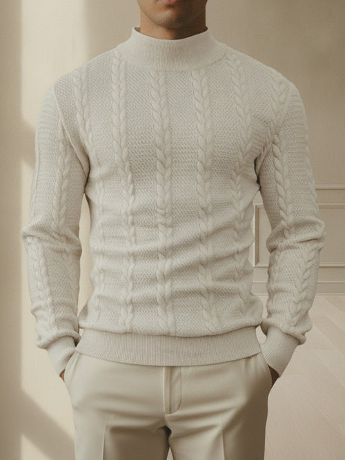 High collar knitted sweatwear
