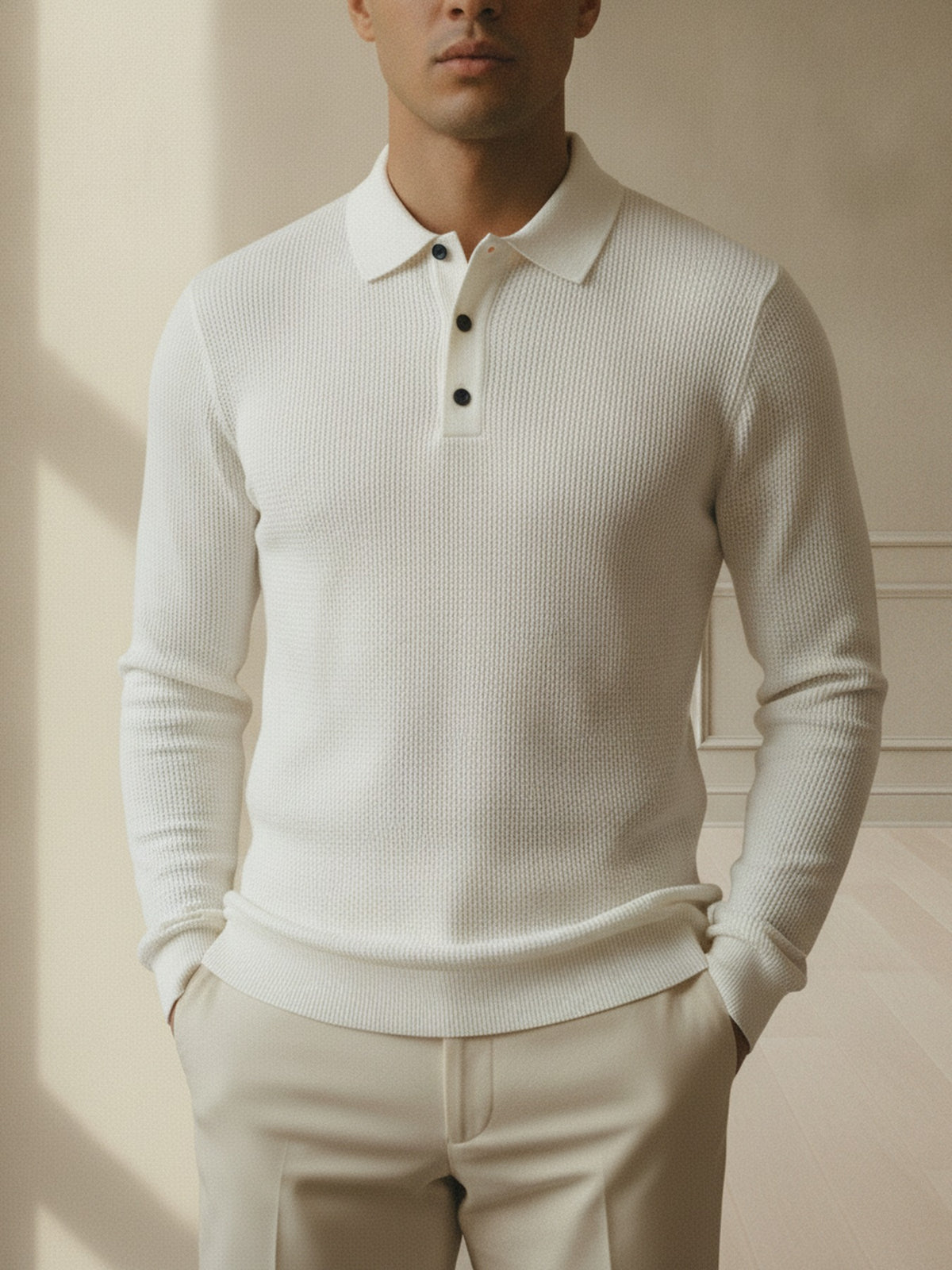 Long sleeve solid colour